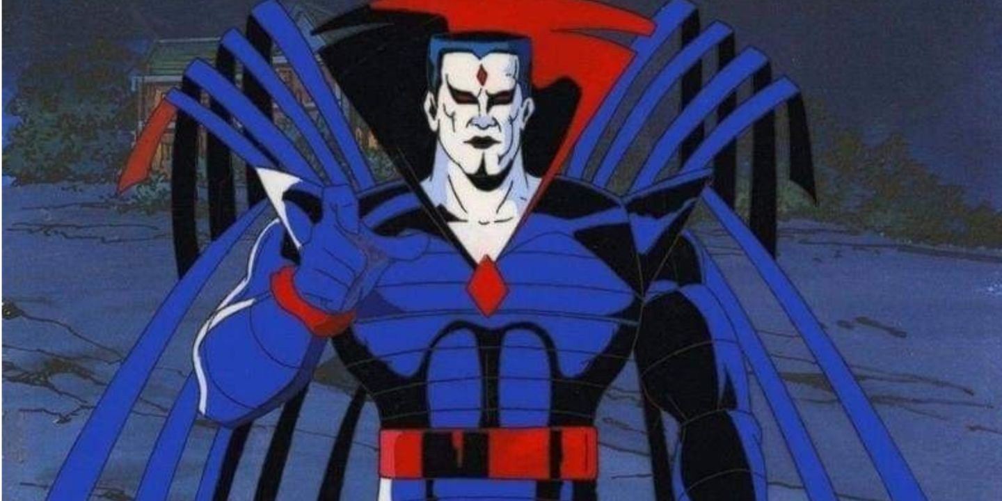 Mr. Sinister appears in X-Men: The Animated Series, pointing forward