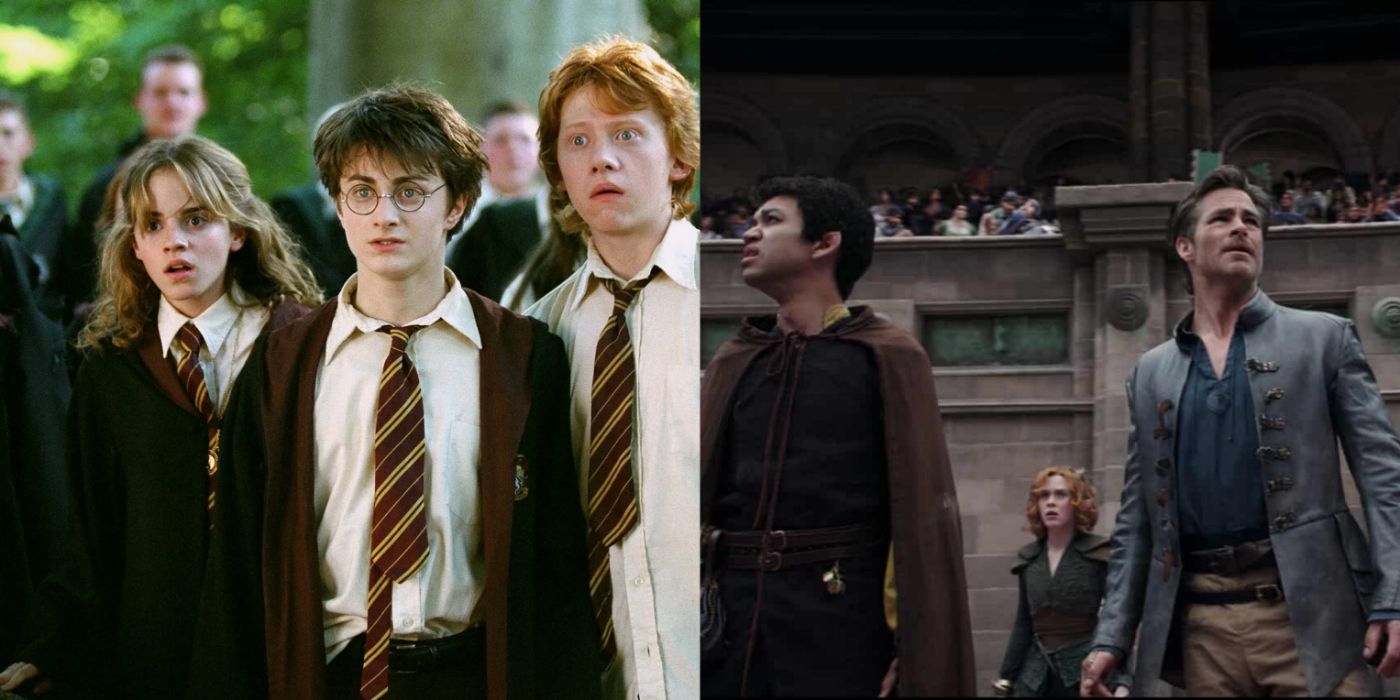 Split image of Harry Potter and Dungeons and Dragons Honor Among Thieves
