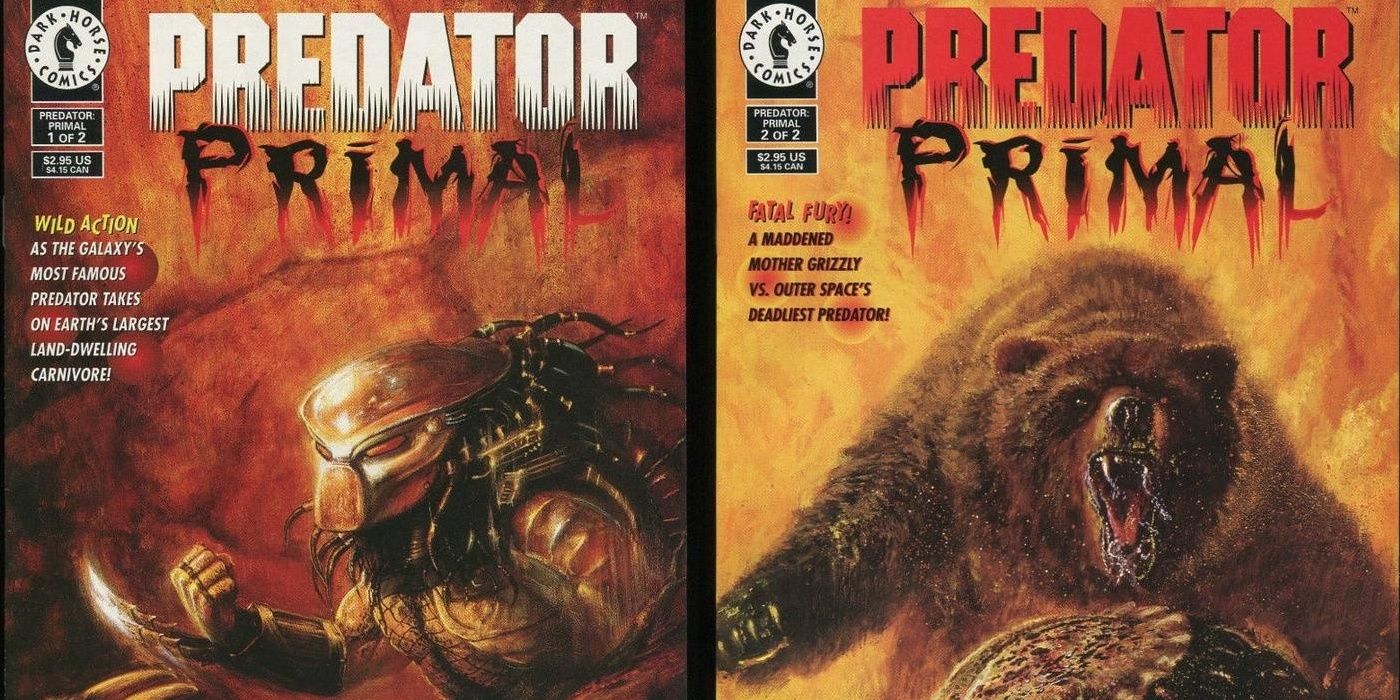 Comic book covers of Predator Primal 