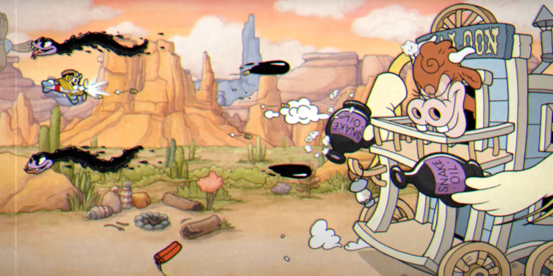 Cuphead Delicious Last Course Sheriff Esther Winchester Boss Fight Guide Phase 1