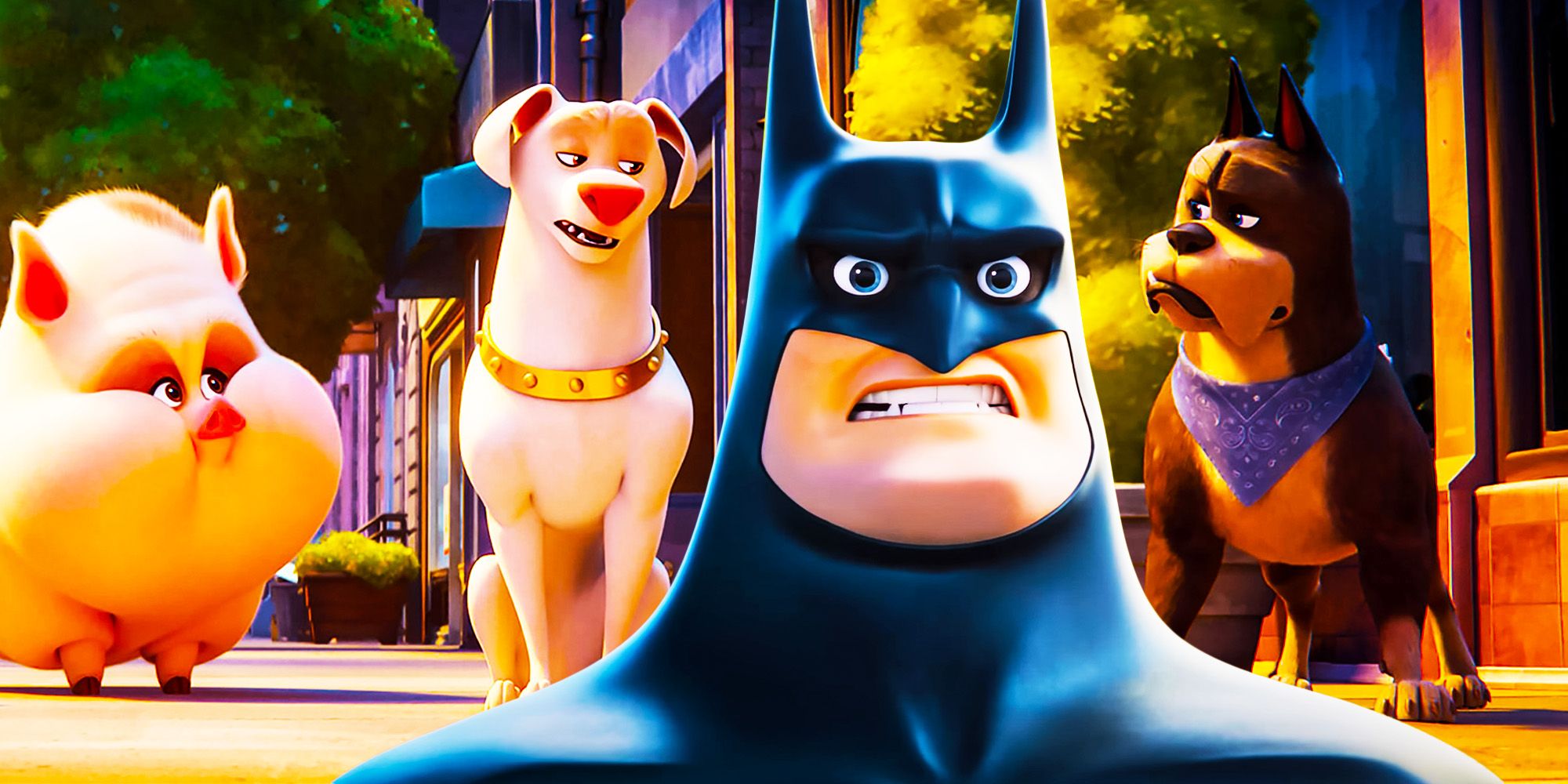 Batman, Krypto, PB and Bat-Hound in DC League of Super-Pets