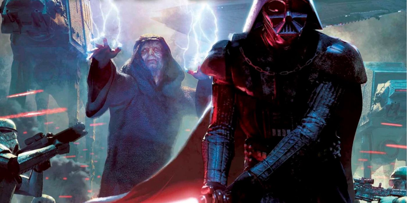 Darth Vader and Palpatine on the cover for The Lords of the Sith