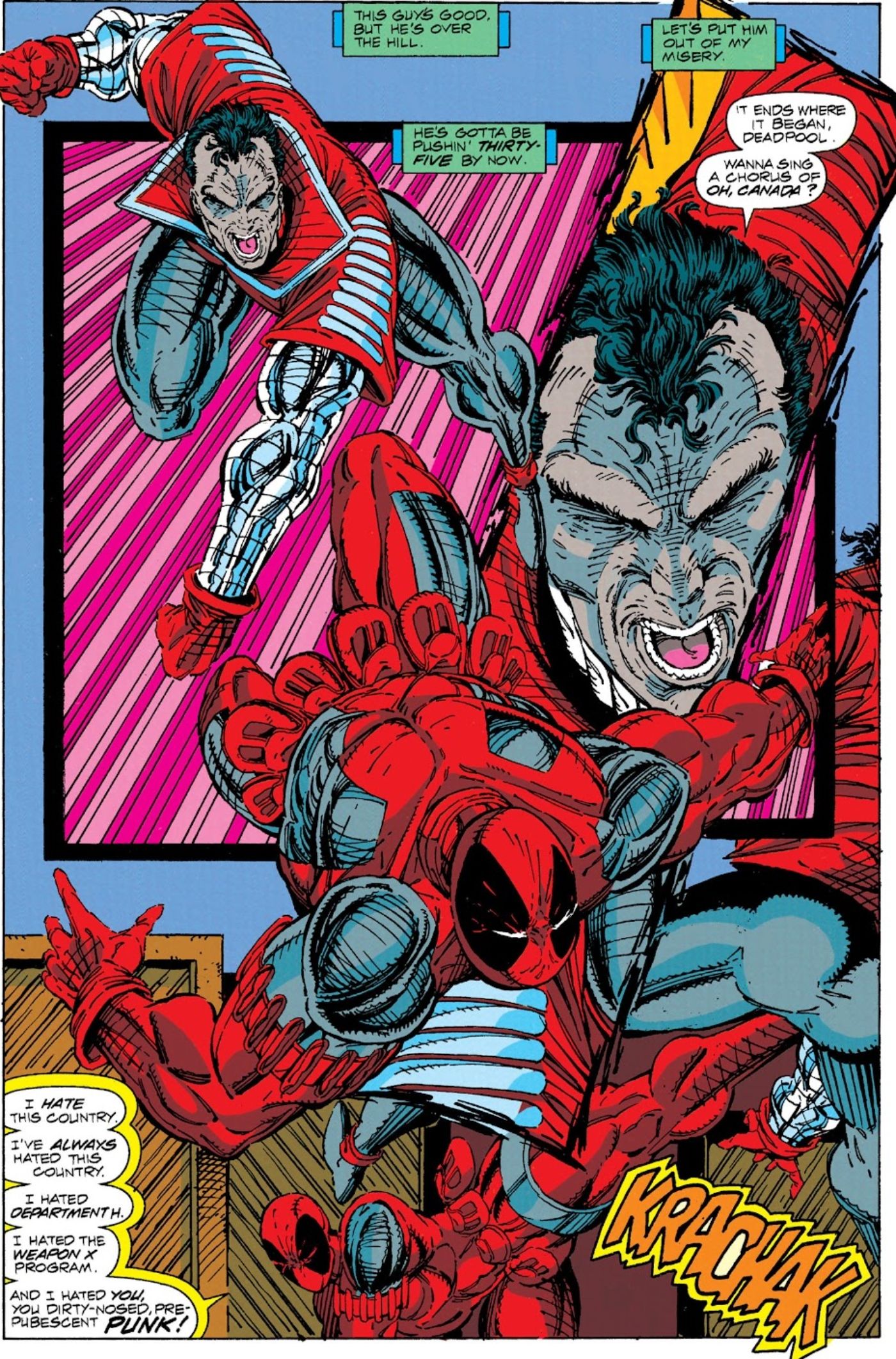 Deadpool vs Kane comic