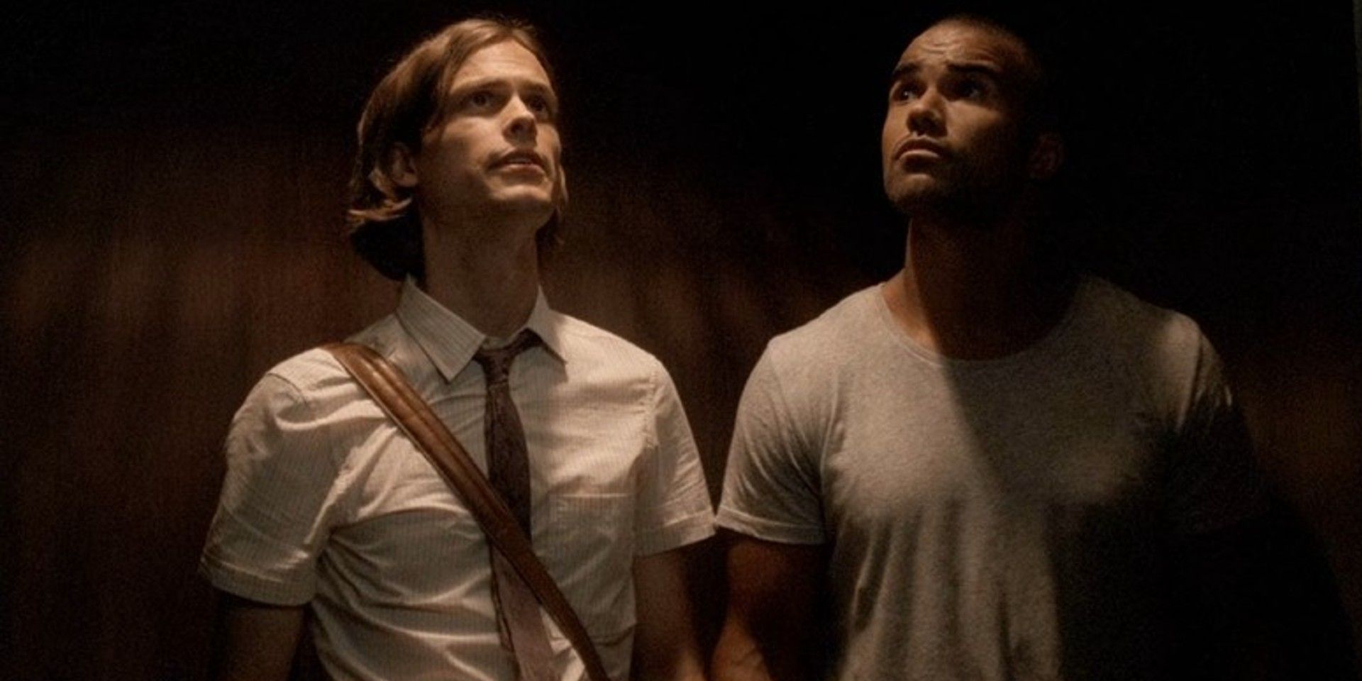 Derek Morgan And Spencer Reid Stuck In Elevator