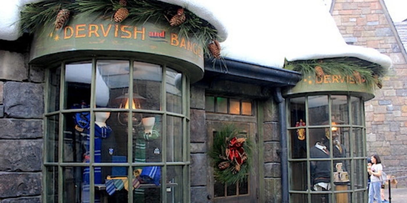 The outside of Dervish and Banges from Harry Potter.
