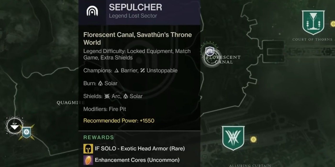 Destiny 2 Sepulcher Lost Sector Legend Master Solo Guide