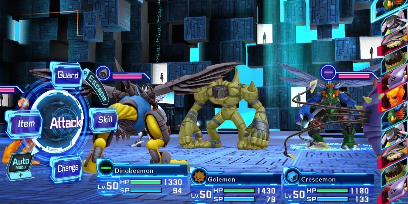 Combat in the Digimon Story: Cyber Sleuth game
