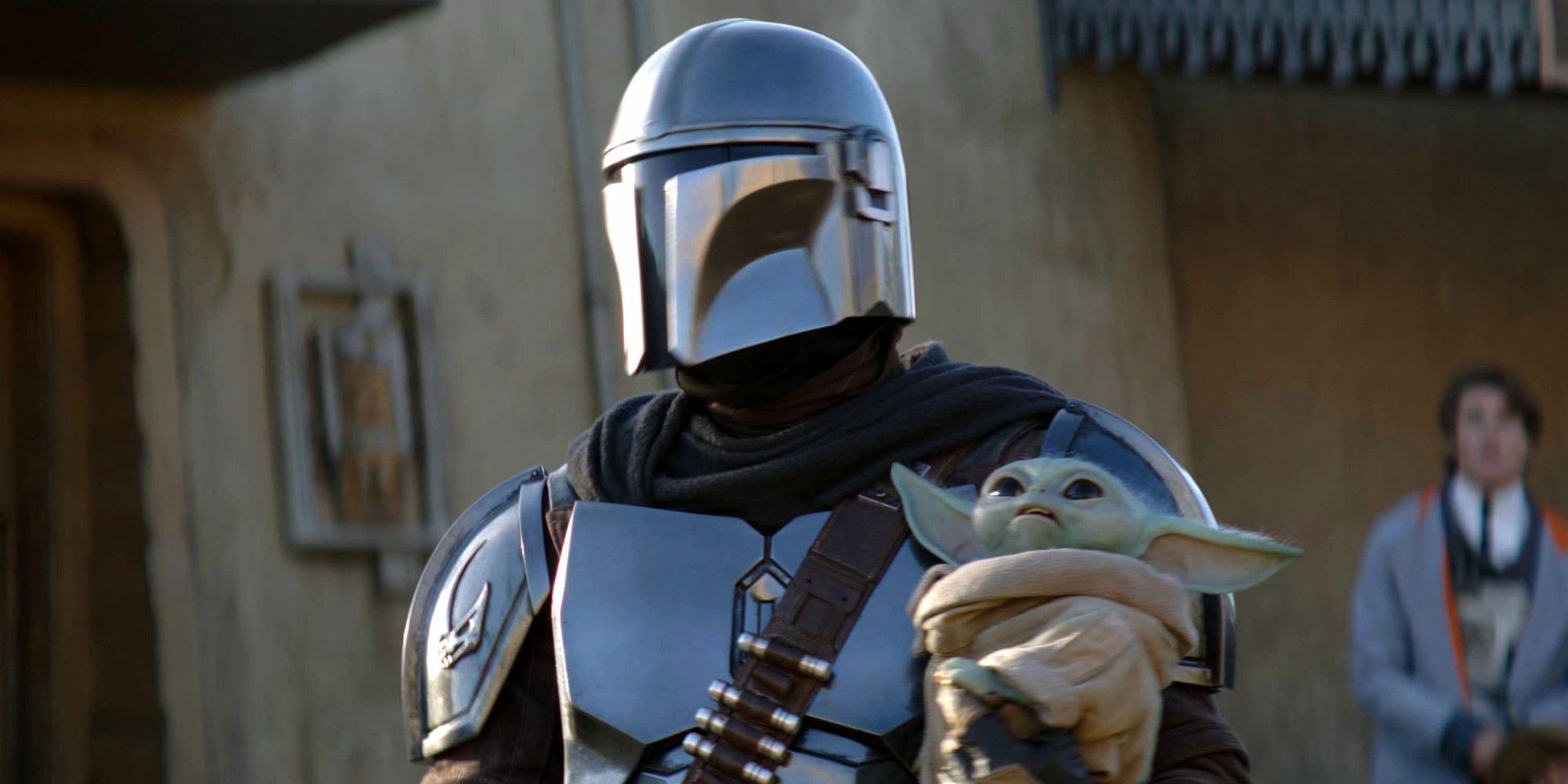 Din Djarin and Grogu in The Book of Boba Fett