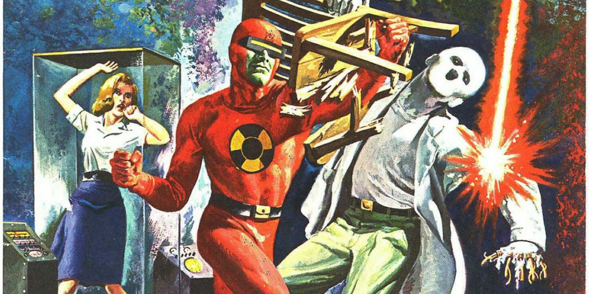 Doctor Solar punches a villain from Gold Key comics 