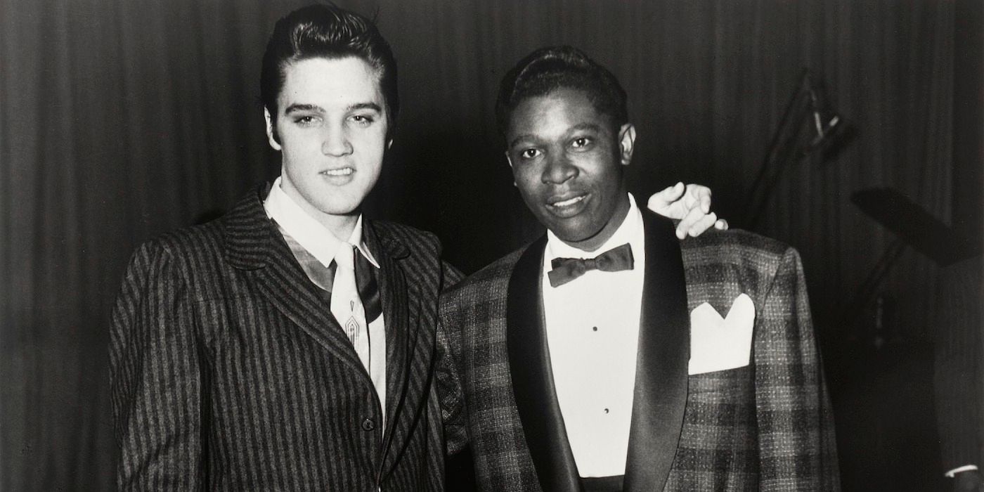 Picture of Elvis Presley with his arm around B.B. King