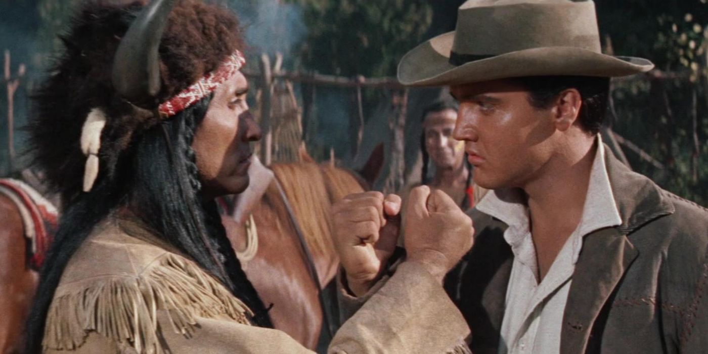 Elvis and a Native in Flaming Star 1