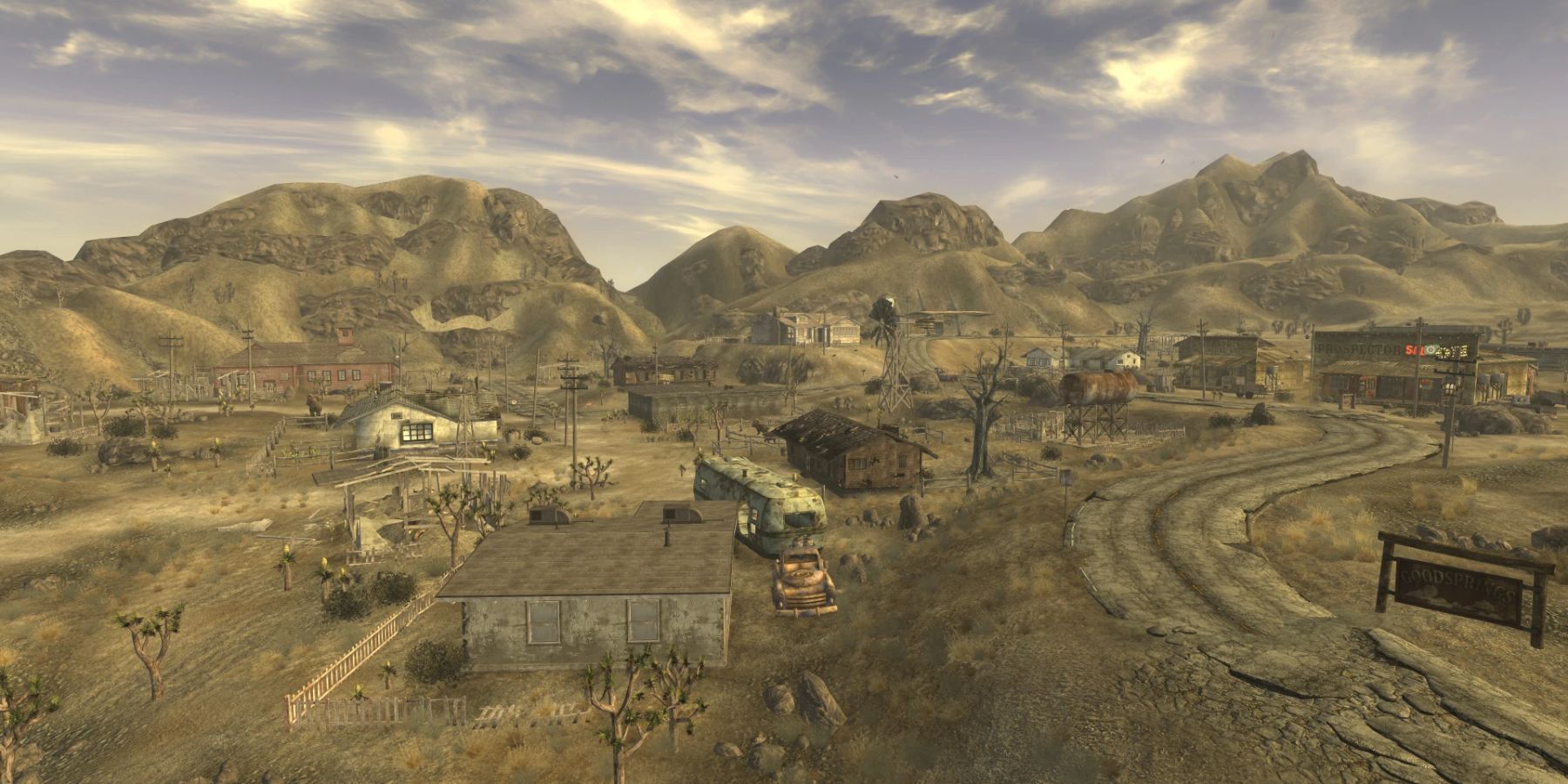 The amount of freedom afforded players when it comes to Goodsprings makes it an achievement in RPG tutorials.