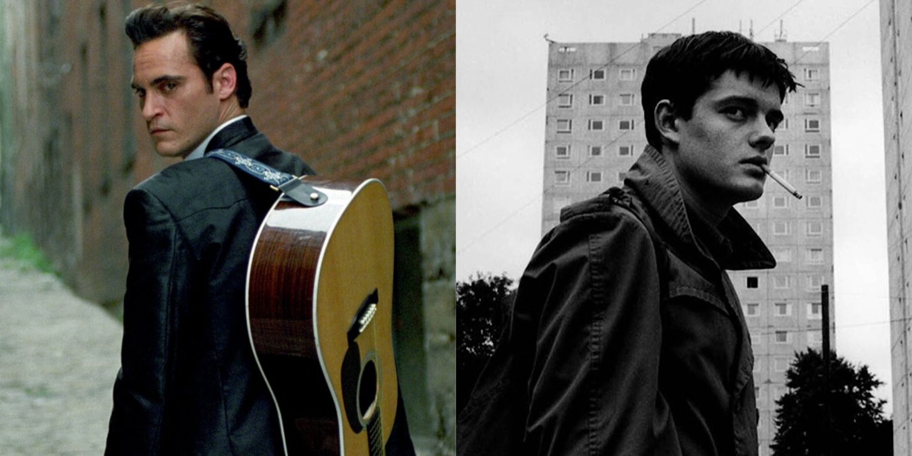 Featured image Joaquin Phoenix as Johnny Cash in Walk The Line and Ian Curtis in Control