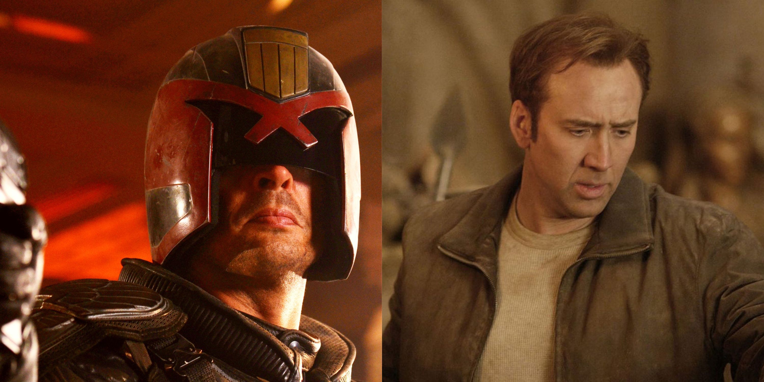 Featured image showing Karl Urban in Dredd and Nicolas Cage in National Treasure
