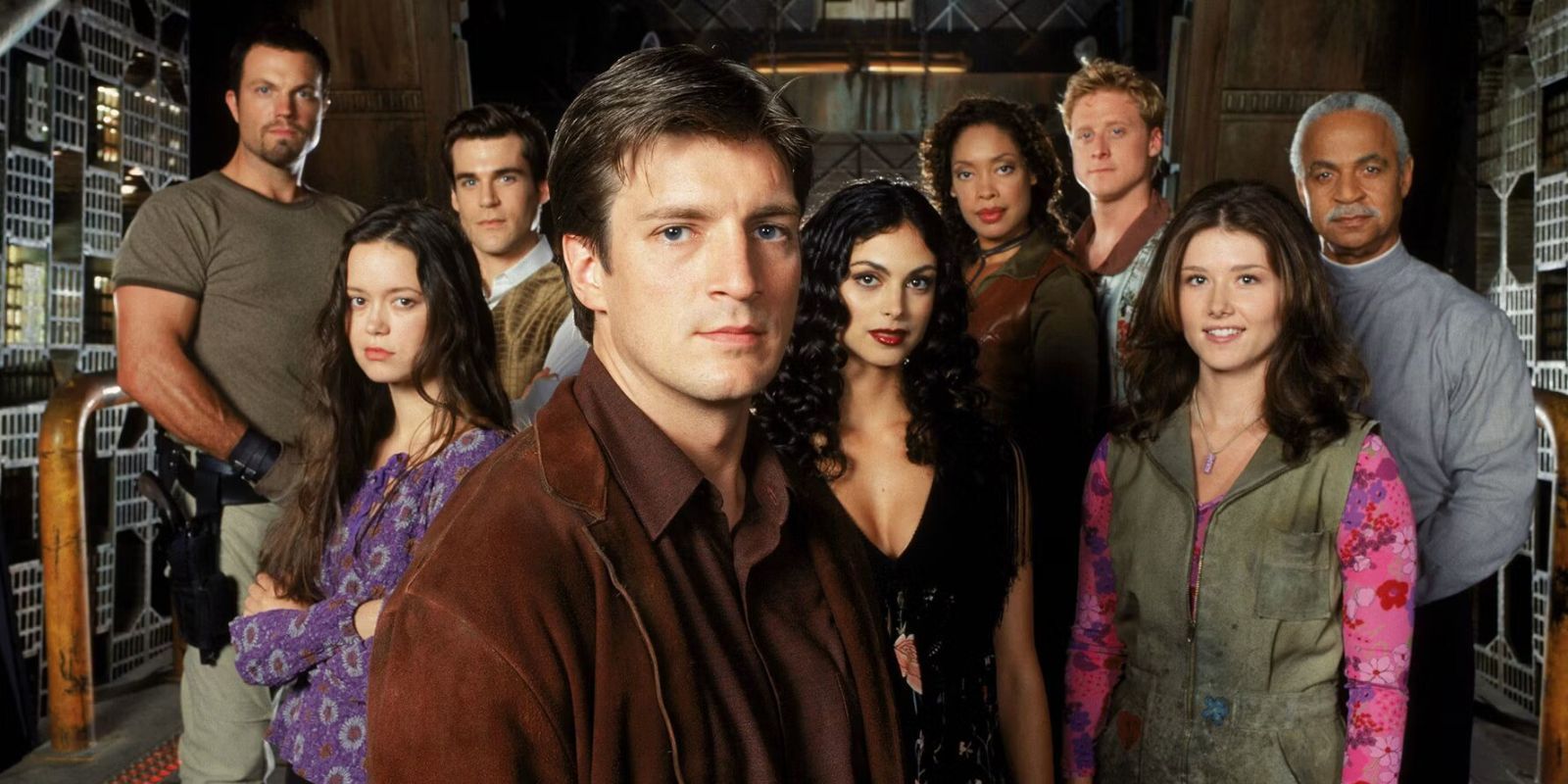 The cast of Firefly aboard Serenity