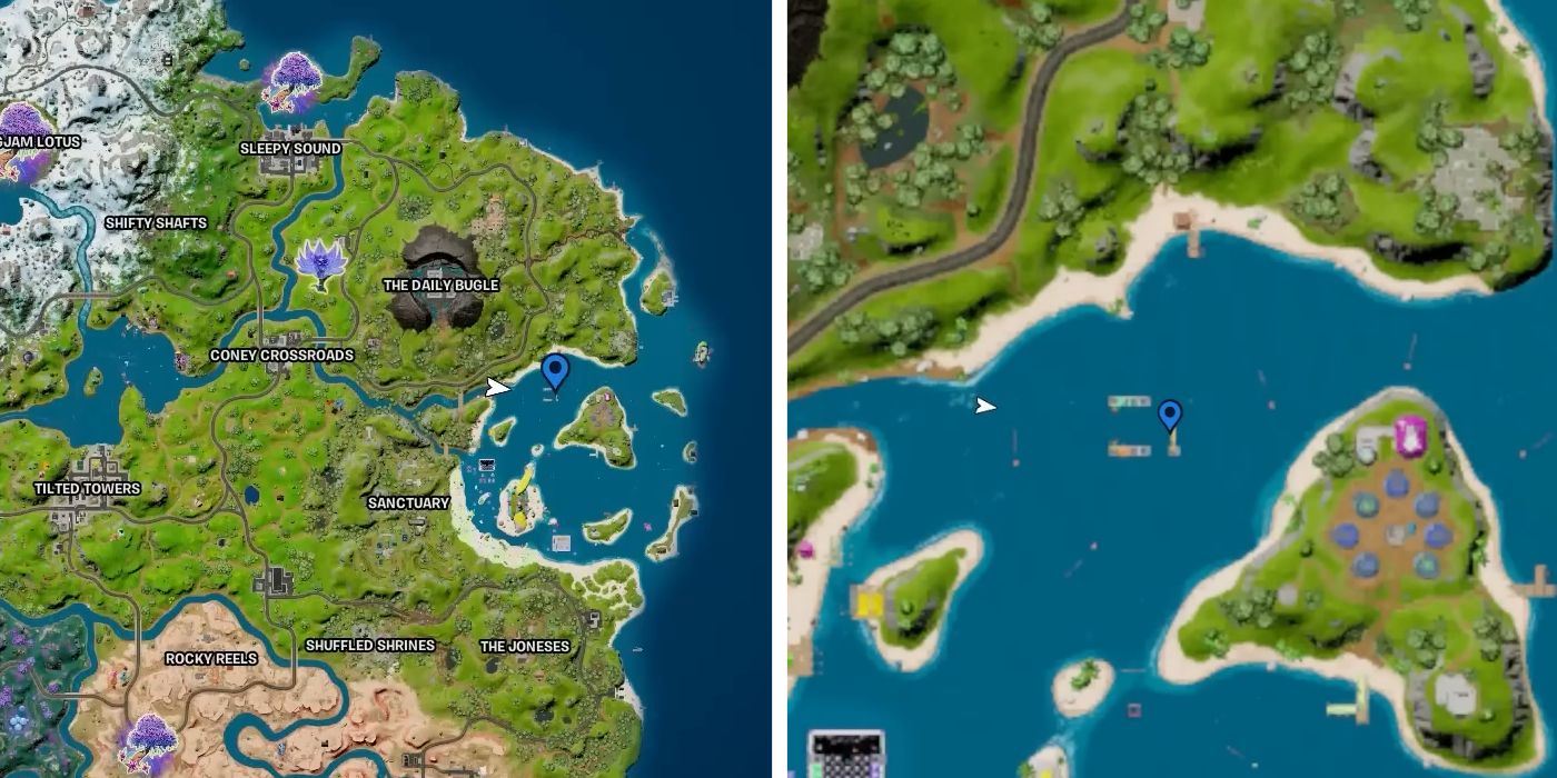 Fortnite How To Complete A Lap Around The Boat Race Circuit Quest Map Location