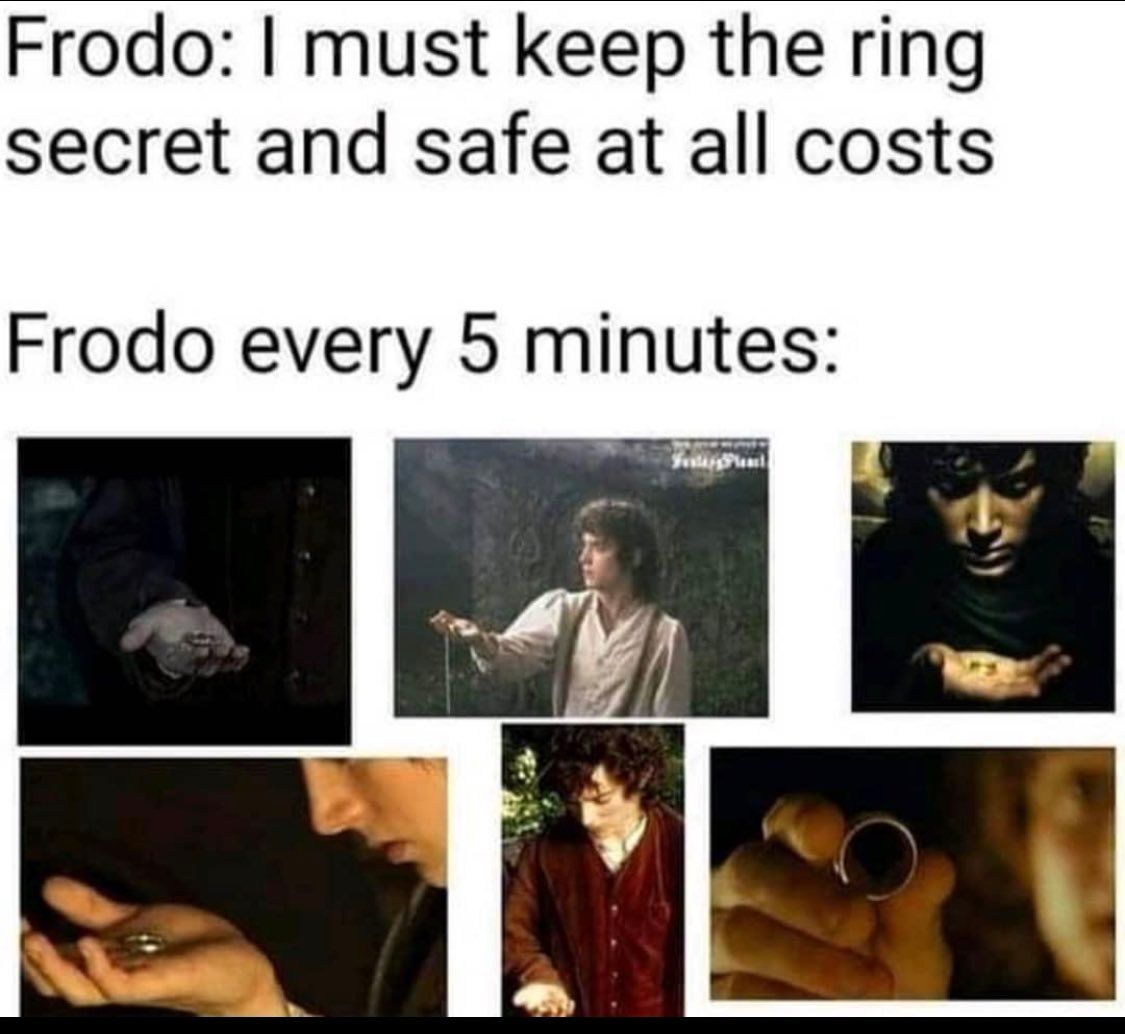 Frodo Tempted By The Ring