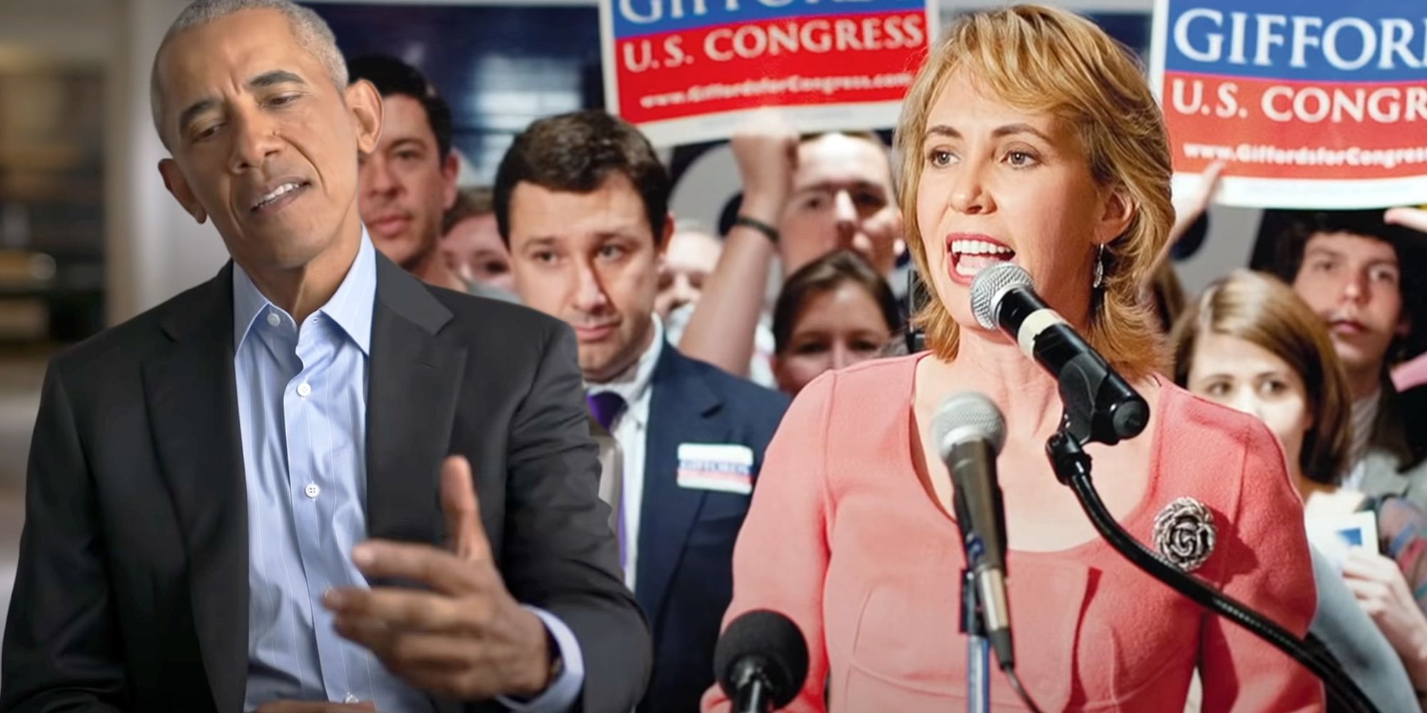 Former President Barack Obama and former Congresswoman Gabrielle Giffords