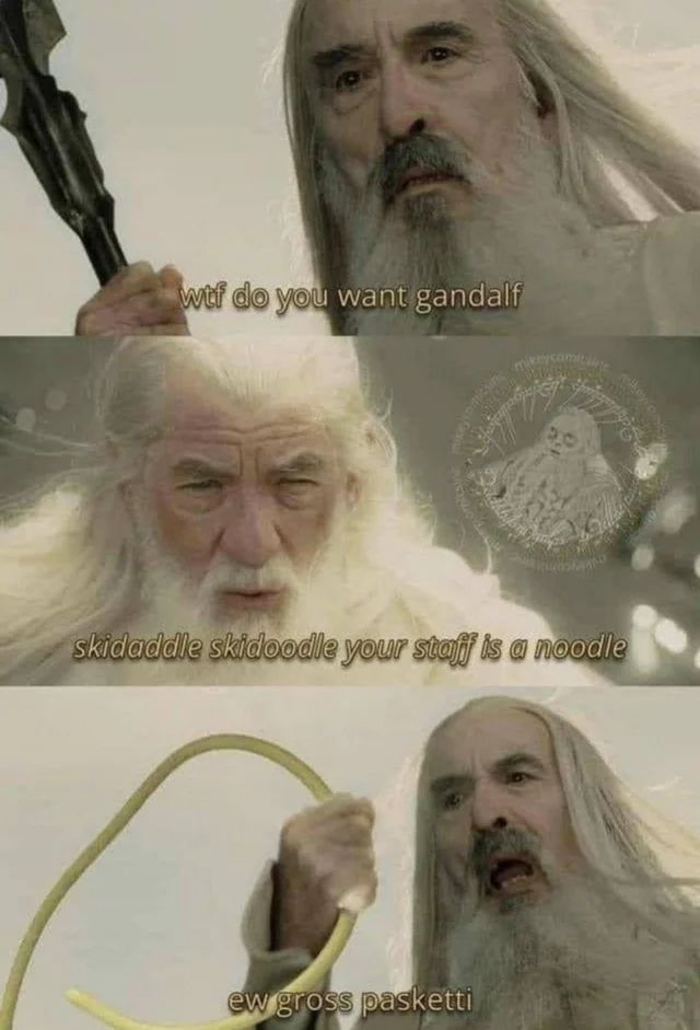 Gandalf Saruman Noodle Spell