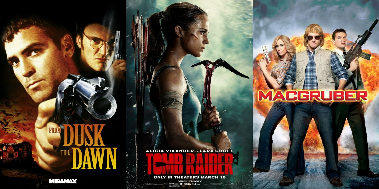 George Clooney and Quentin Tarantino in From Dusk Til Dawn Alicia Vikander in Tomb Raider and Wil Forte Kirsten Wiig and Ryan Phillipe in MacGruber