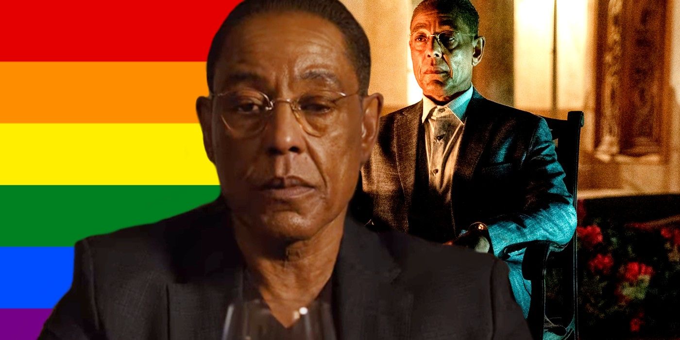 Giancarlo Esposito as Gus Fring and gay pride flag in Better Call Saul