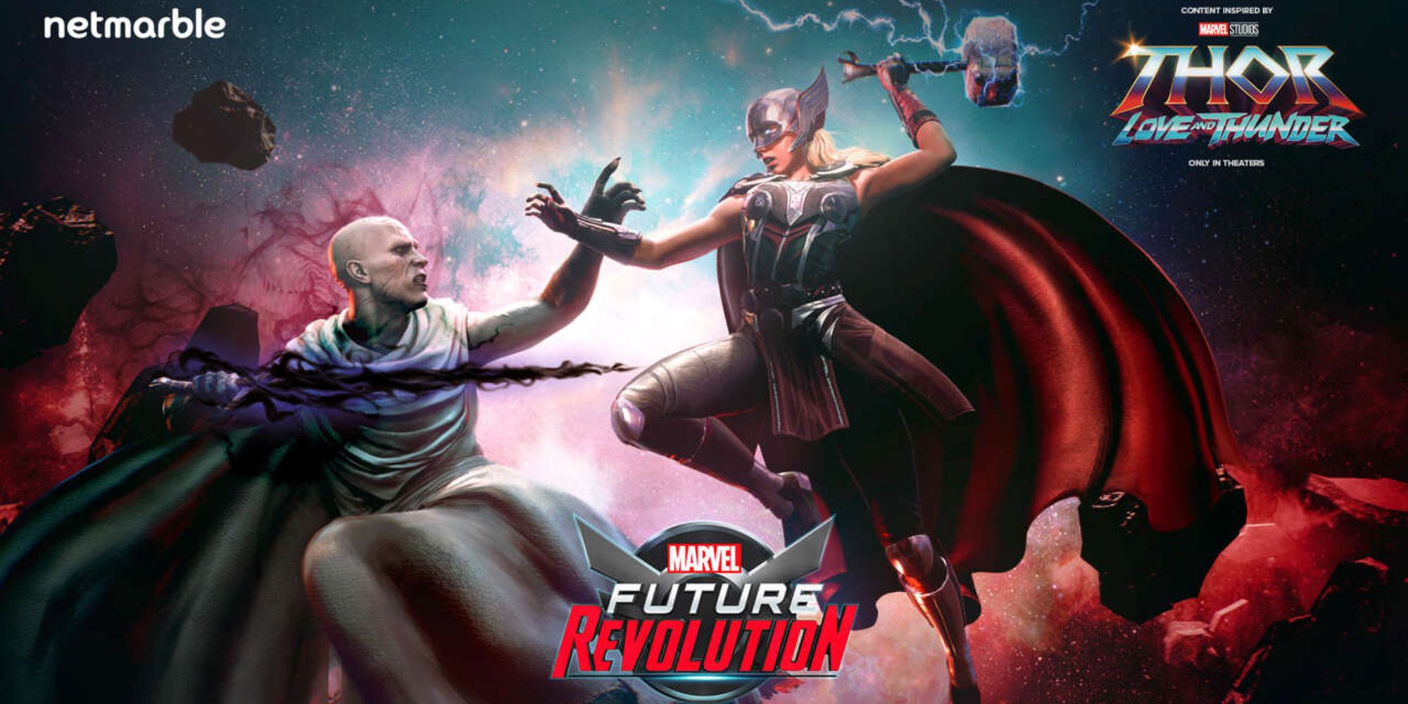 Gorr The God Butcher and Jane Foster The Mighty Thor in Marvel Future Fight