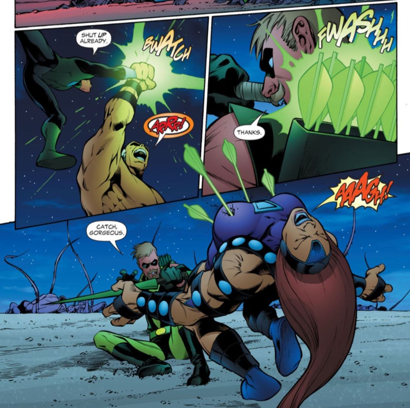 Green Arrow Green Lantern Combination Trick DC Comics