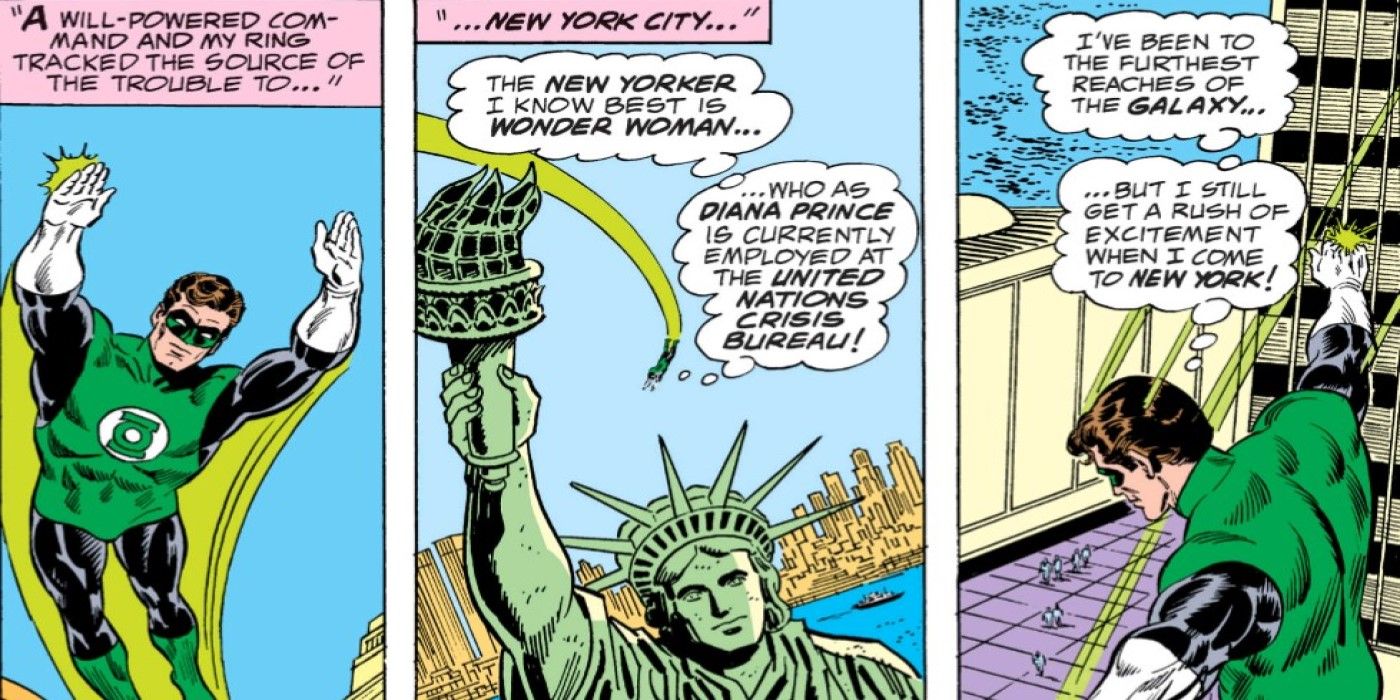 Green Lantern Visits Wonder Woman In New York City