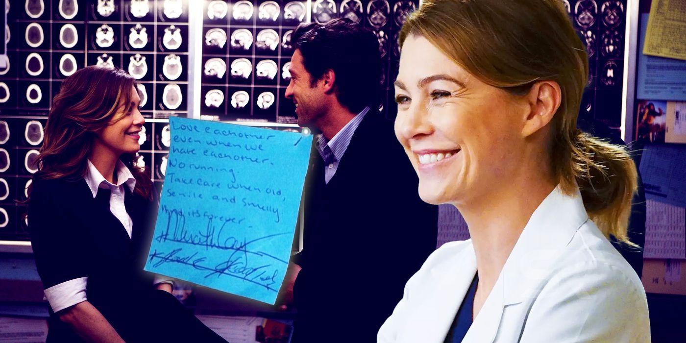 Grey's Anatomy Meredith Derek post-it real meaning