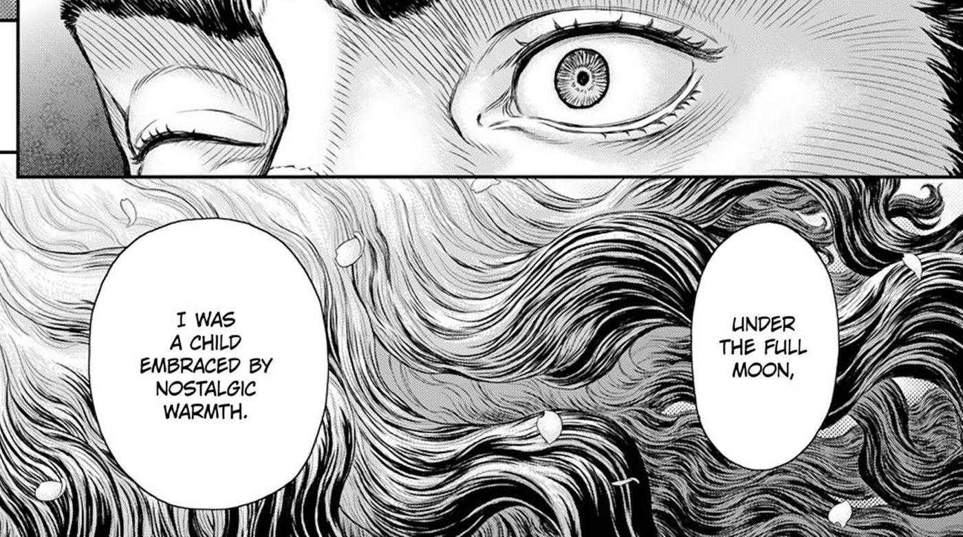 Guts watches as the Moonlight Boy turns into Griffith in Berserk chapter 364