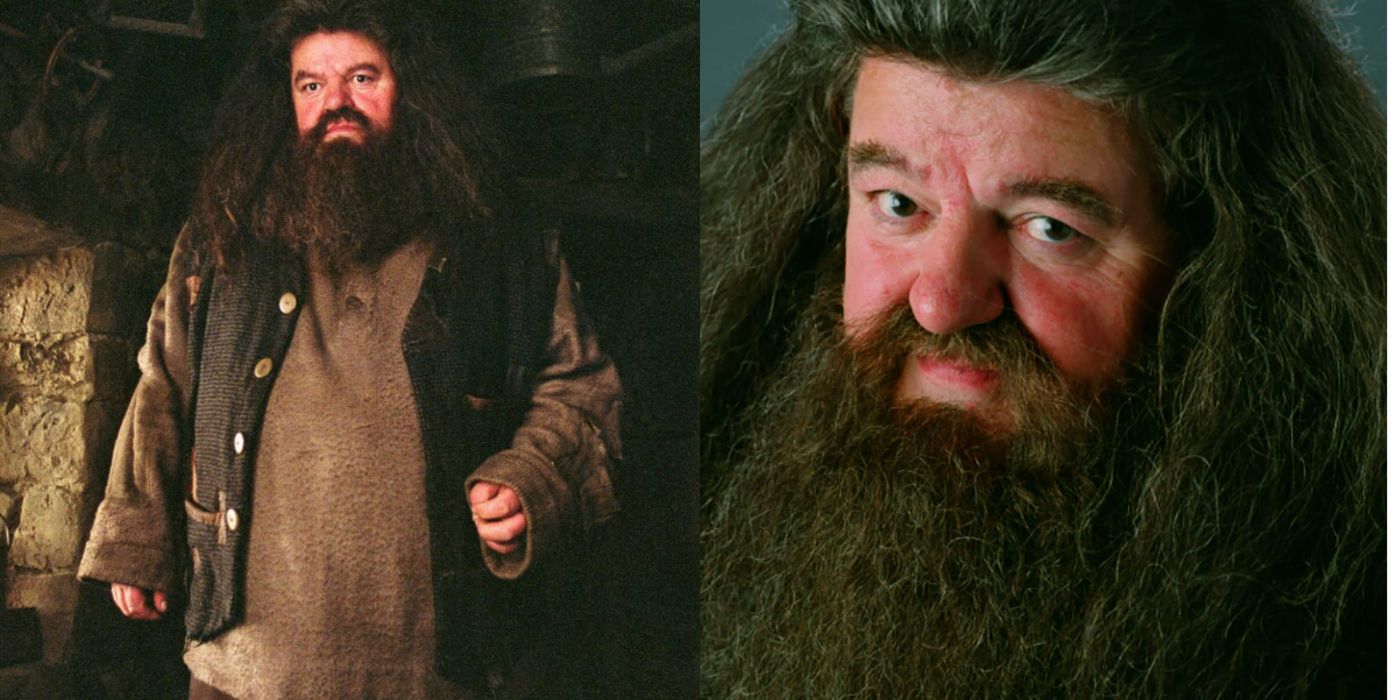 Two images of Hagrid from Harry Potter