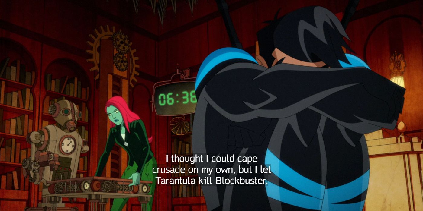 Harley Quinn Season 3 Nightwing Tarantula Line Left In Closed Captioning