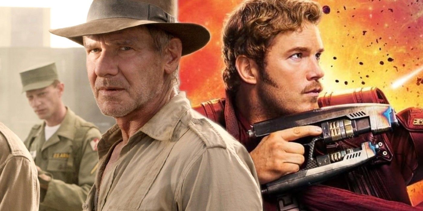 Harrison Ford and Chris Pratt as Indiana Jones