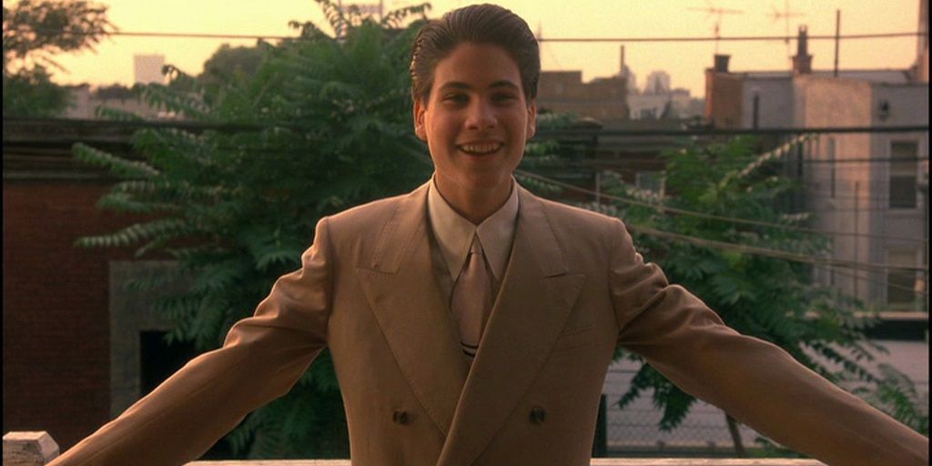 Henry Hill shows off his new suit in Goodfellas