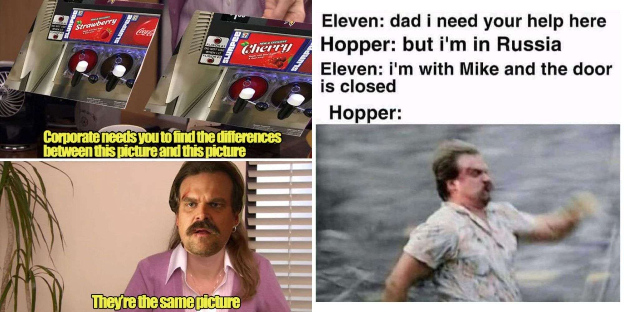 Memes about Hopper from Stranger Things.
