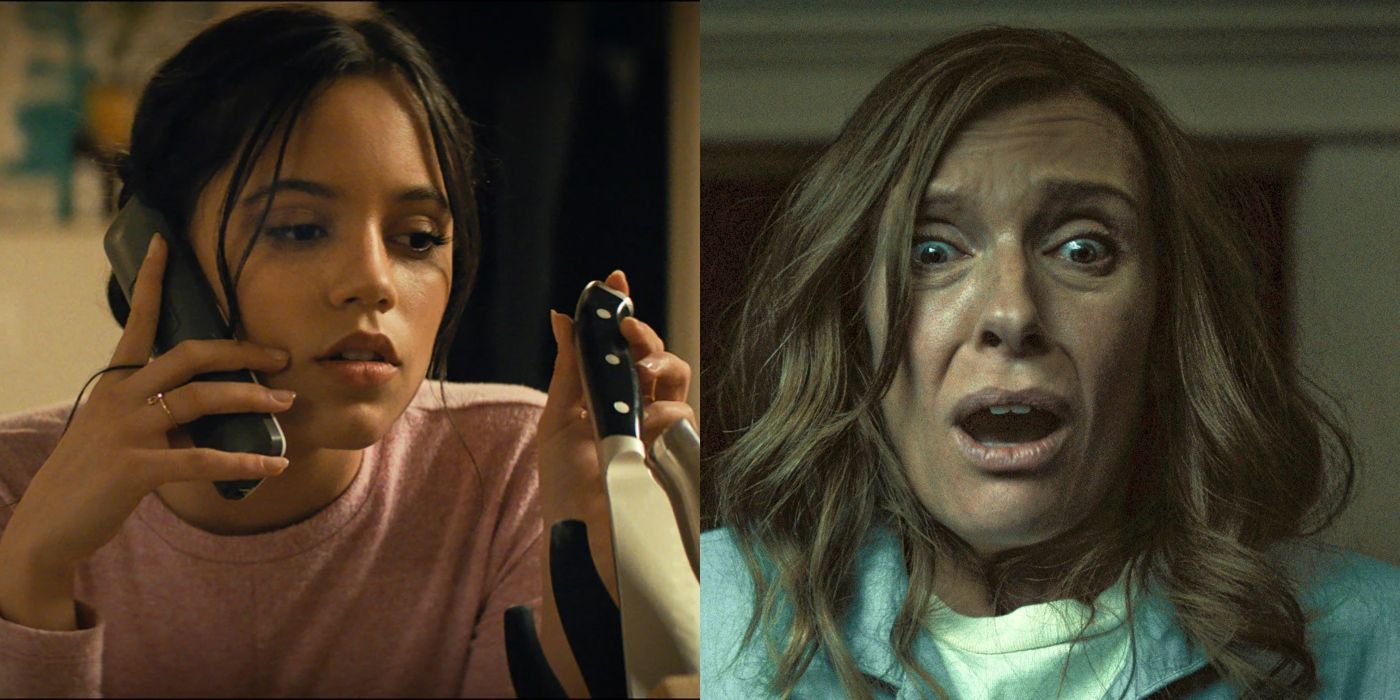 Split image of Tara in Scream (2022) and Annie in Hereditary