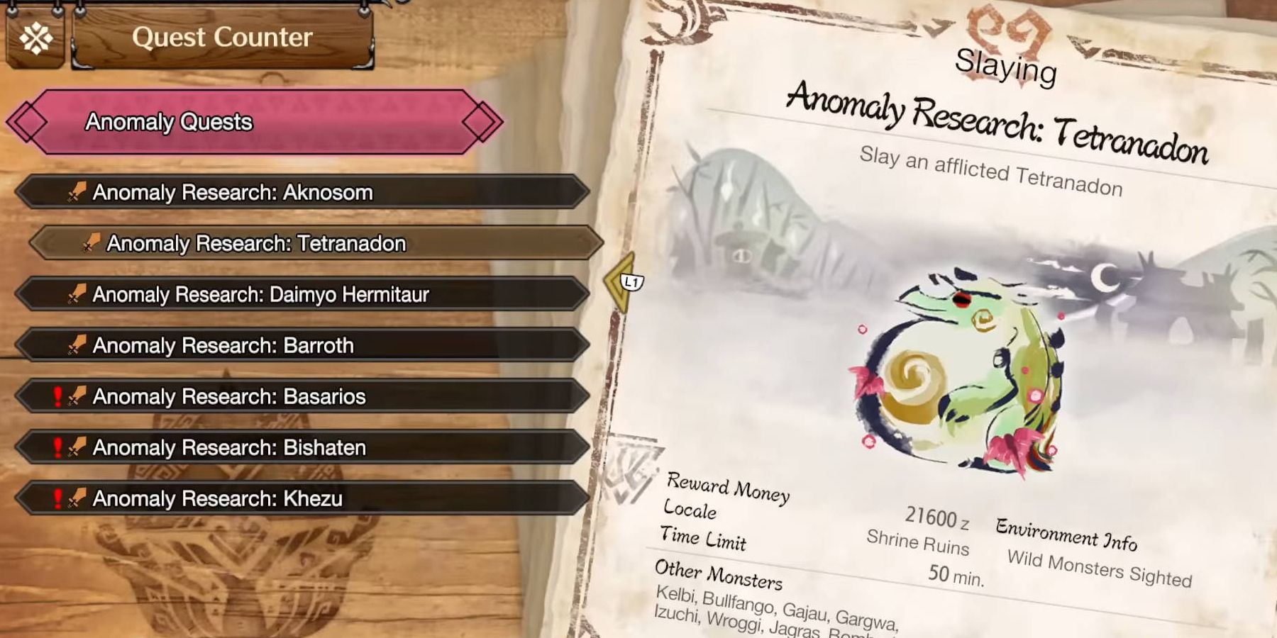 How To Unlock Anomaly Quests in Monster Hunter Rise Sunbreak Anomaly Quest Menu