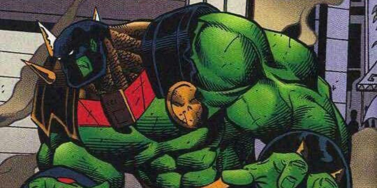 Hulk lurks in his Apocalypse Armor from X-Men Comics