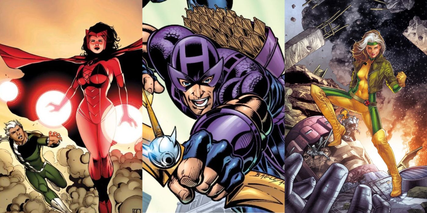 Images of various heroes from Marvel Comics that were villains before becoming Avengers
