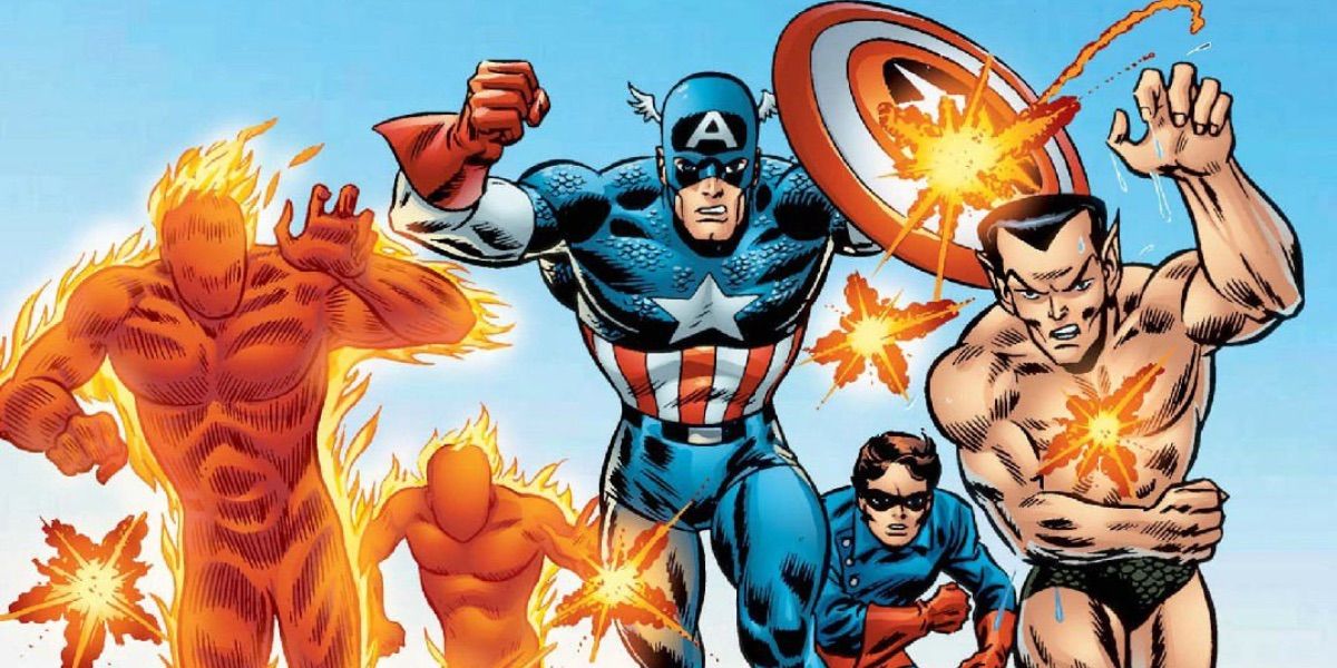 The Invaders charge into action from Marvel Comics