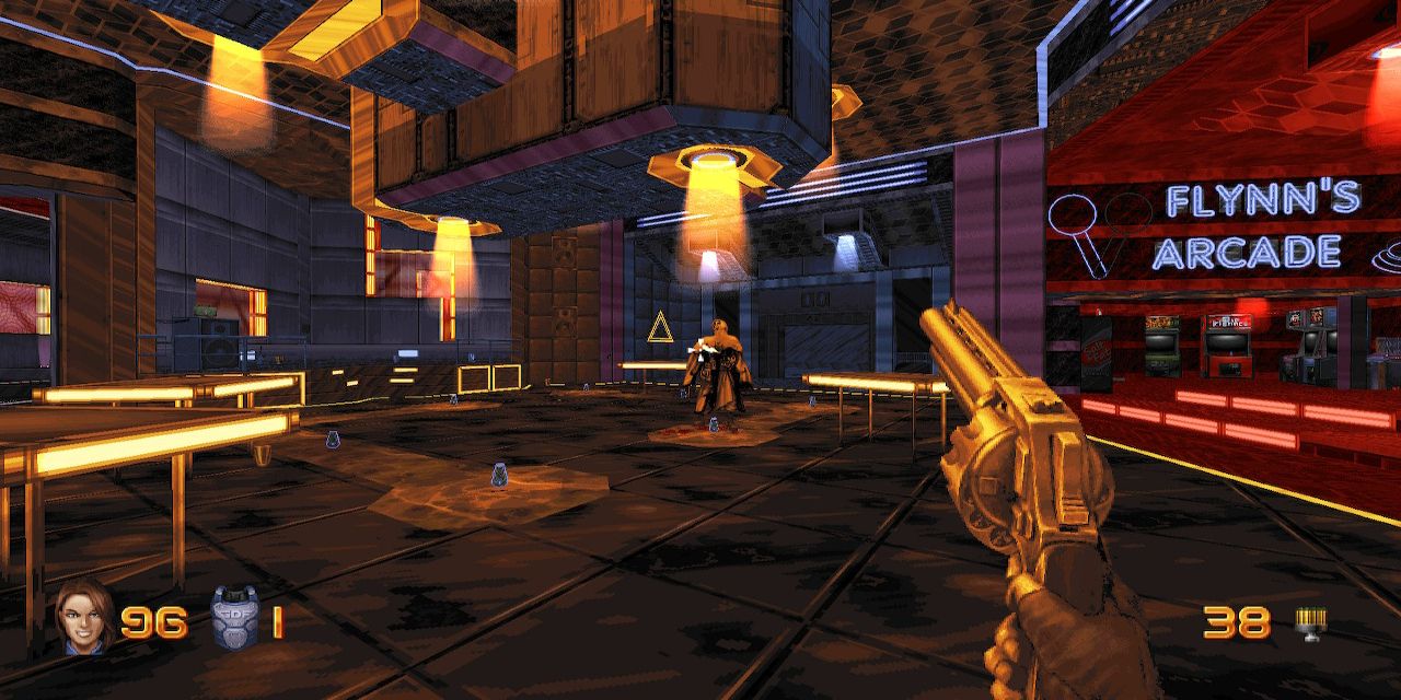 A screenshot from the video game Ion Fury.