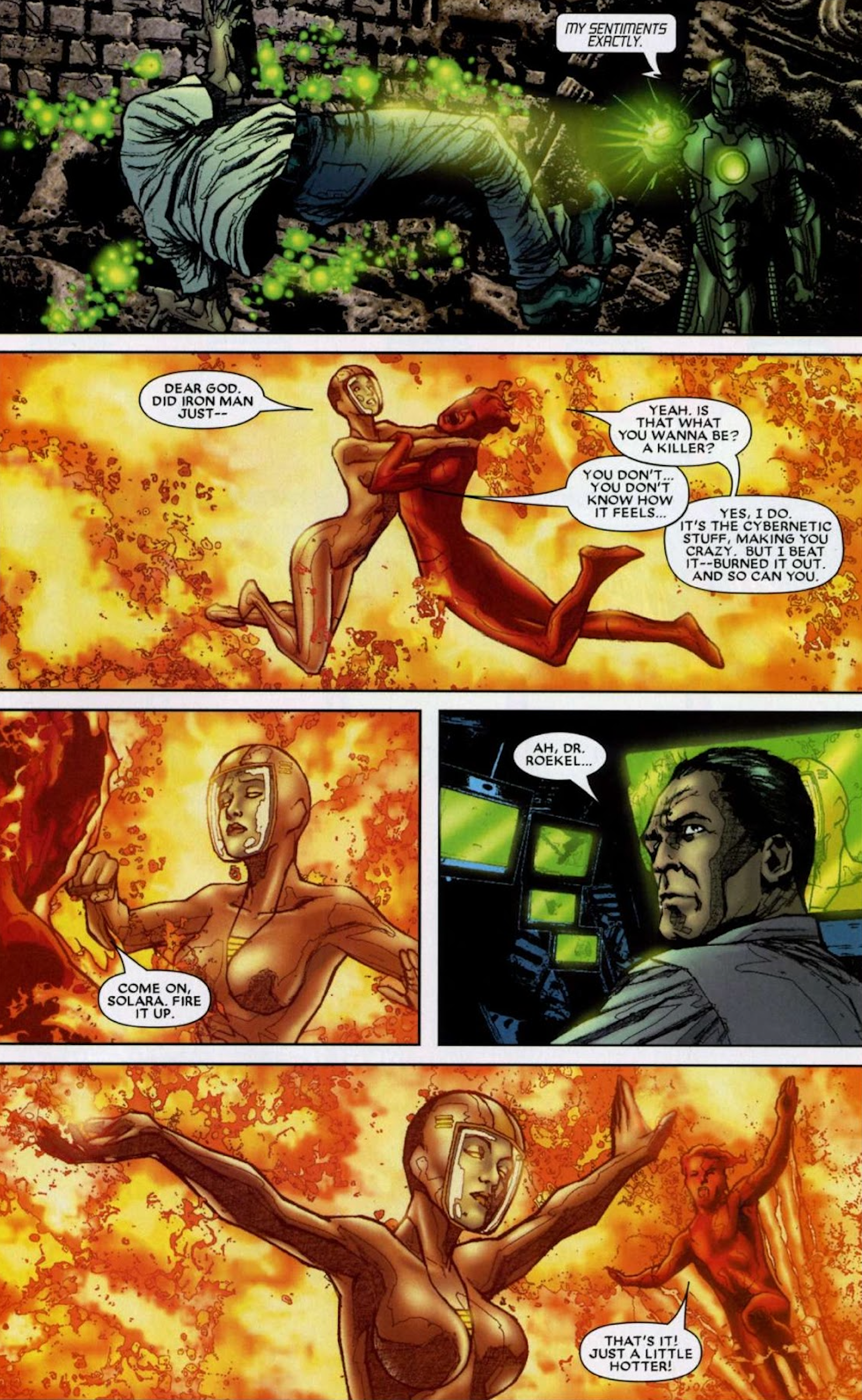 Iron Man attacks Wolverine