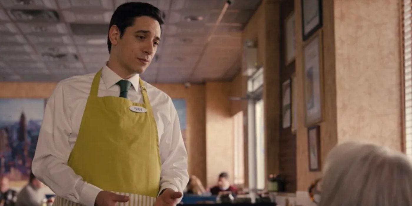 Ivan at the diner in Only Murders In The Building