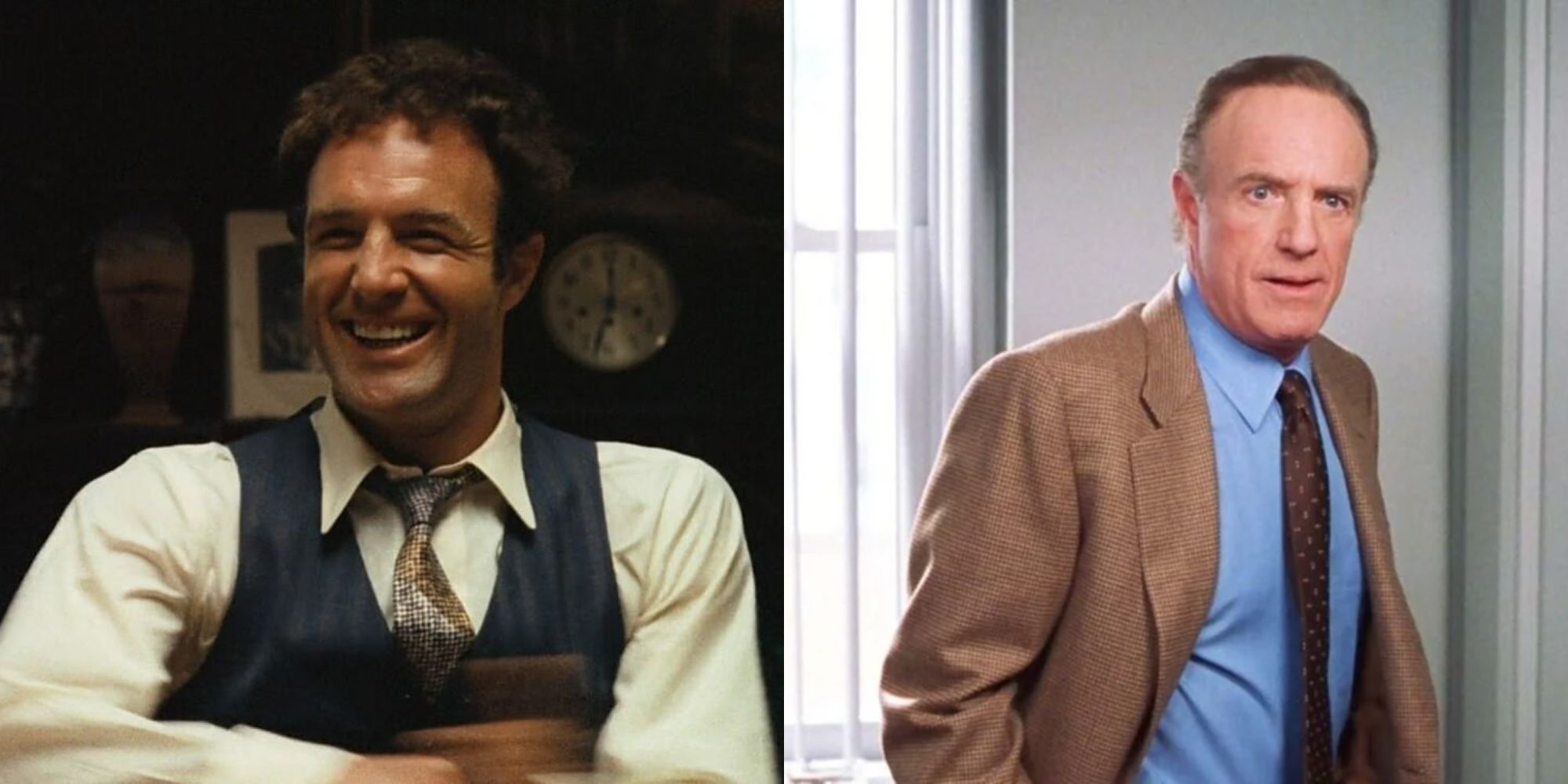 Split image showing James Caan in The Godfather and Elf.