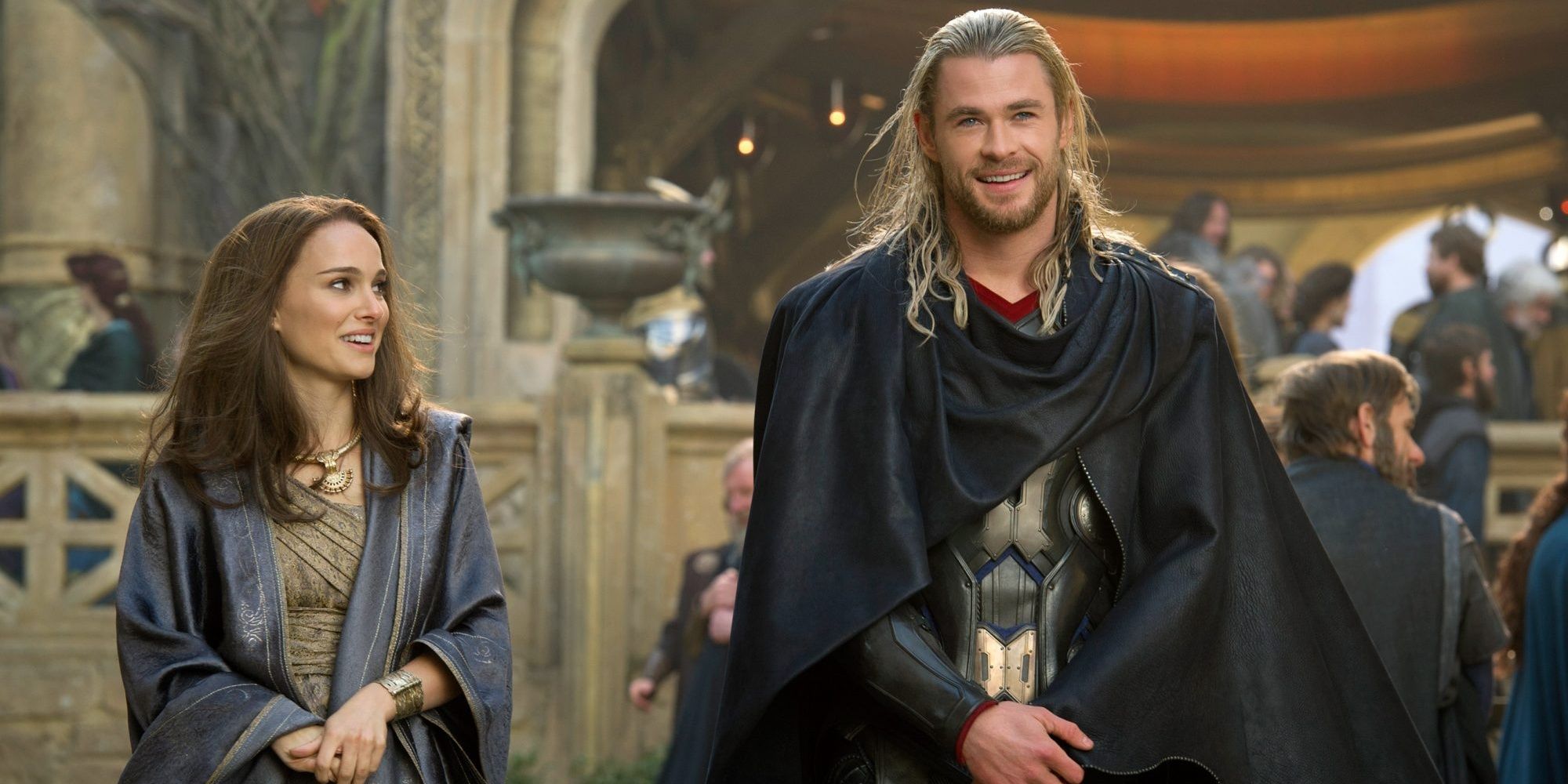 Jane and Thor in Asgard in The Dark World Cropped