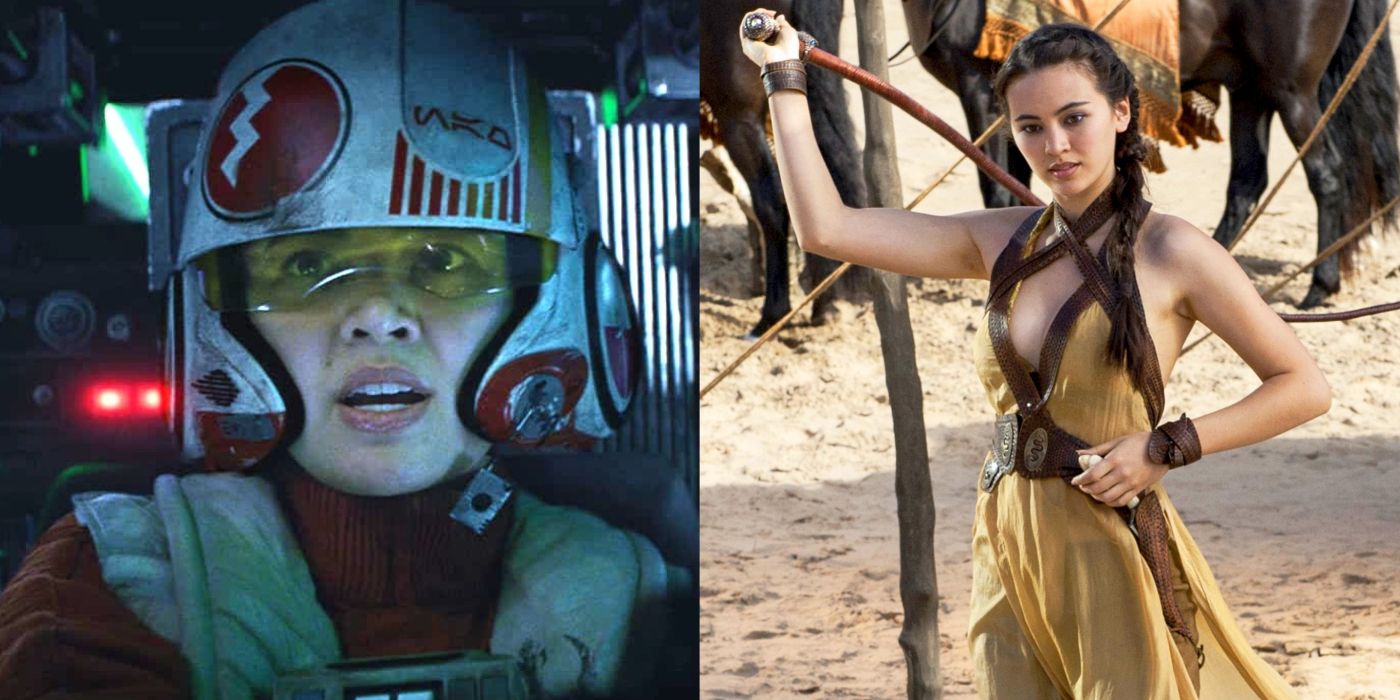 Split image showing Jessica Henwick's characters in Star Wars and in Game Of Thrones