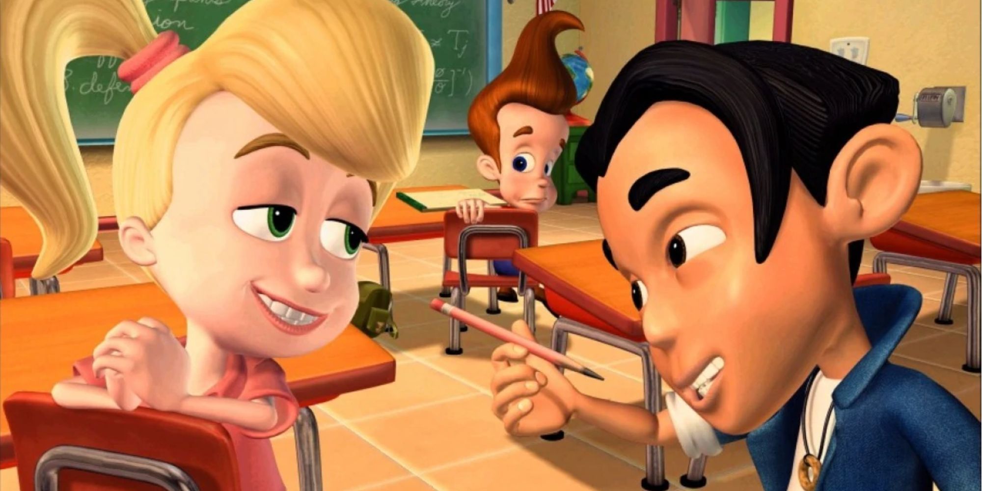 Jimmy, Cindy, and Nick in Jimmy Neutron