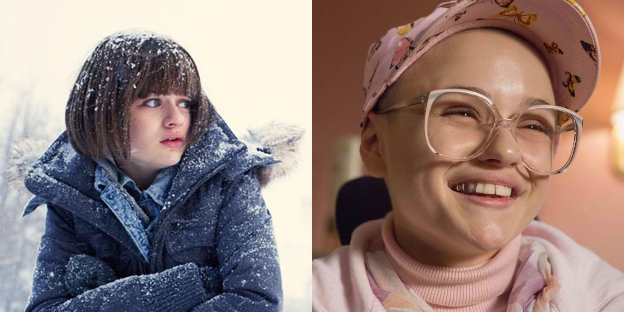 Split image showing Joey King in Fargo and The Act.