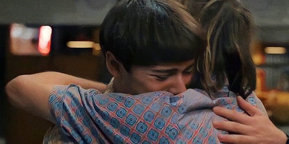 Jonathan hugs Will in Stranger Things Cropped 1