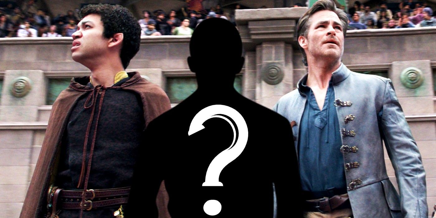 Justice Smith and Chris Pine in Dungeons and Dragon Honor Among Thieves with mystery character